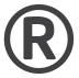 registered trademark symbol in grey